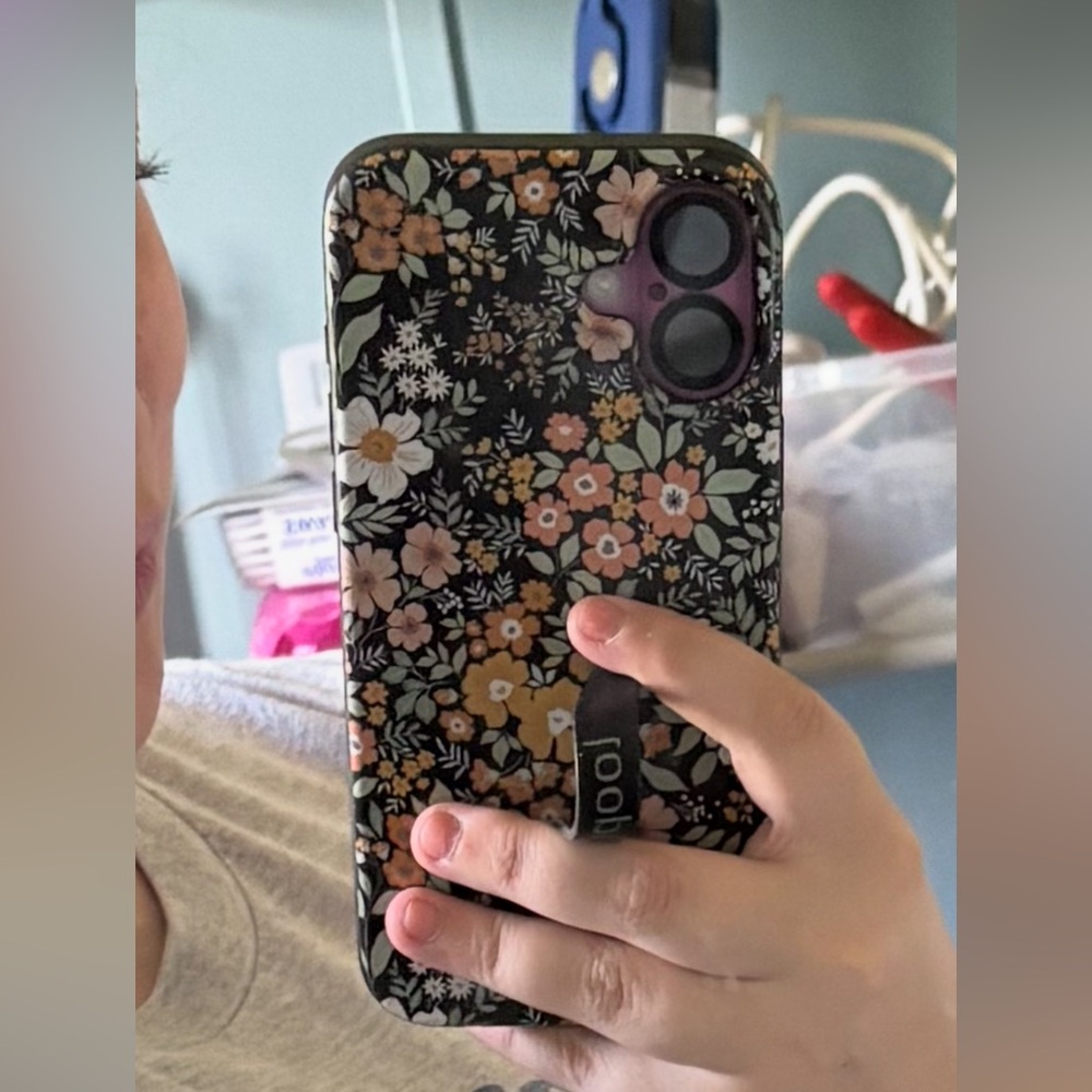 Loopy Case Black Floral Phone Case